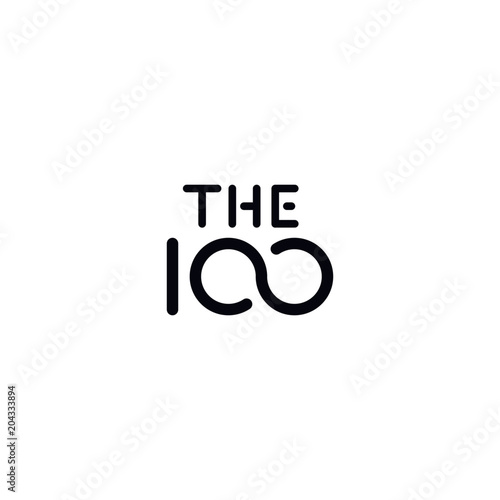 100 logo for company or anniversary. Vector concept one hundred icon