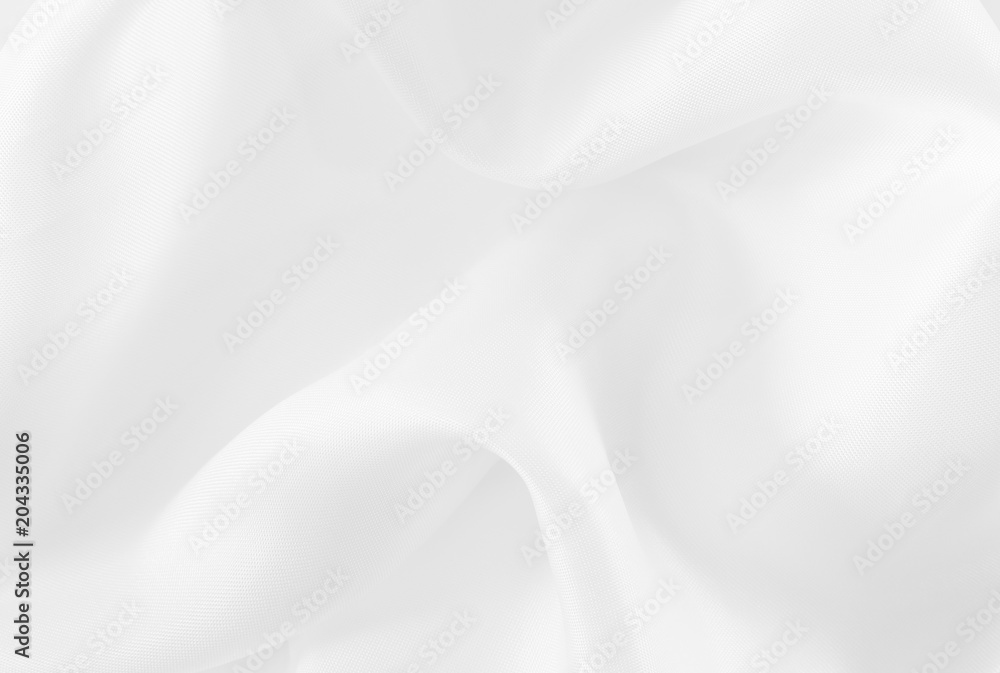 White fabric texture for background and design, beautiful pattern of silk or linen.