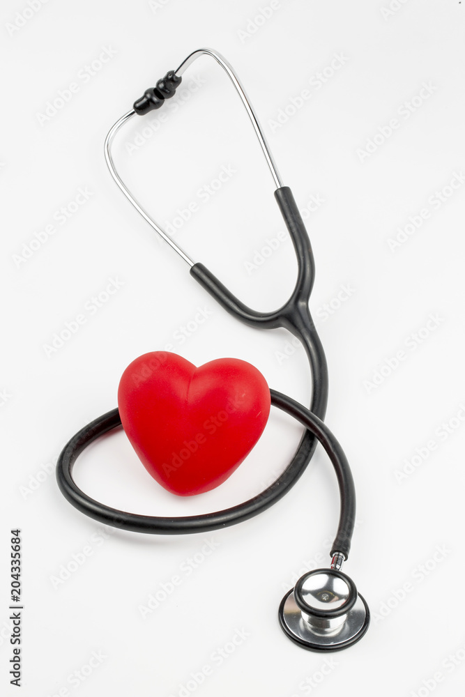 Stethoscope and heart Stethoscope and heart