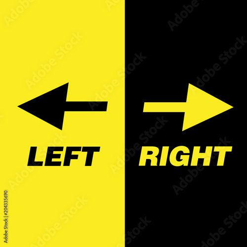 Konstfotografi Concept of left and right