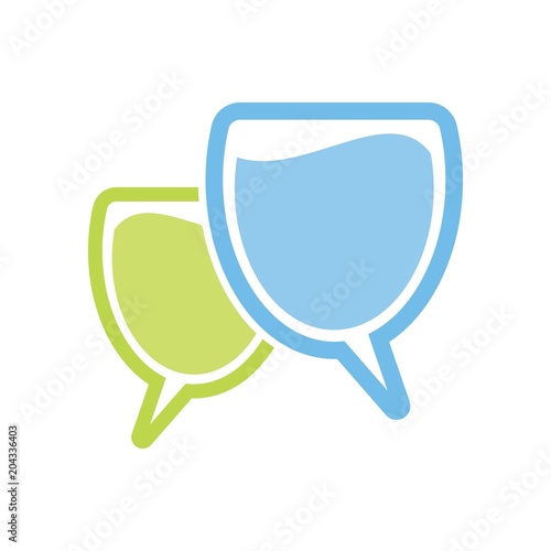 bubble logo. talk icon. vector eps 08.