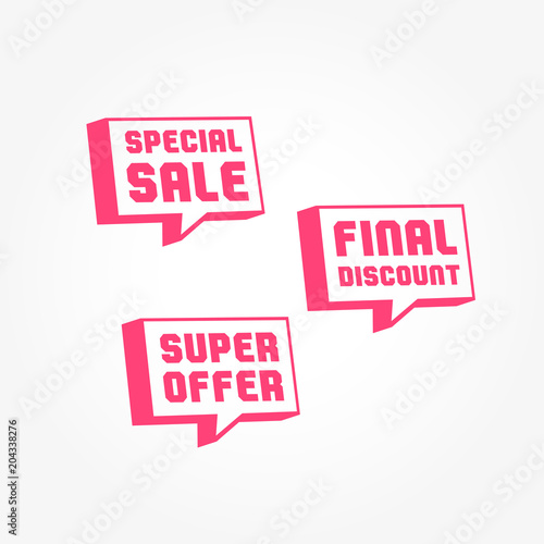 Special Sale, Final Discount & Super Offer Tags