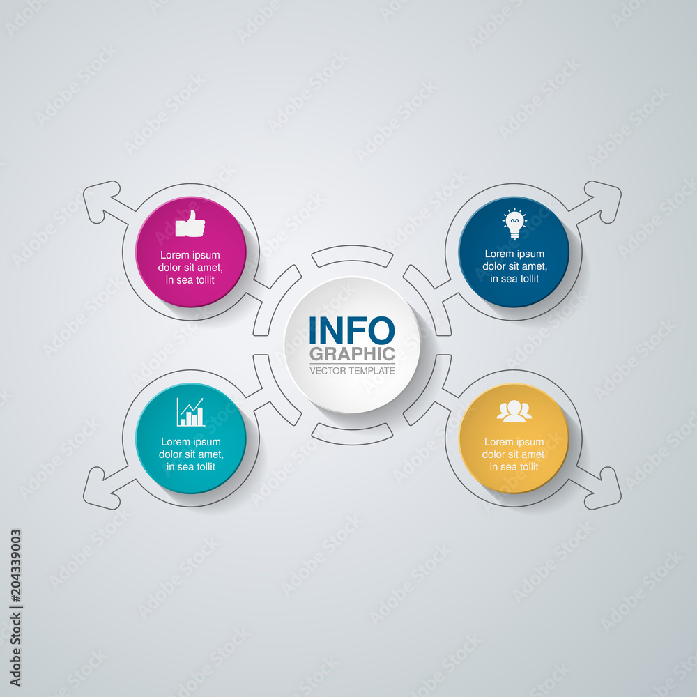 Vector infographic template for diagram, graph, presentation, chart, business concept with 4 options. Vector infographic template for diagram, graph, presentation, chart, business concept with 4 options.