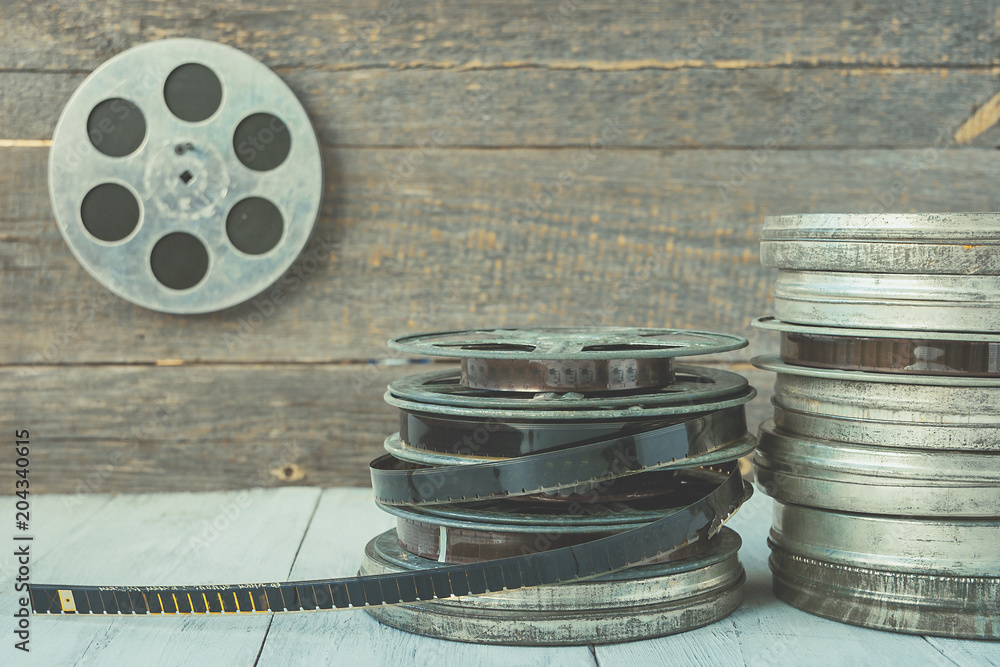 Obraz premium A stack of old movies