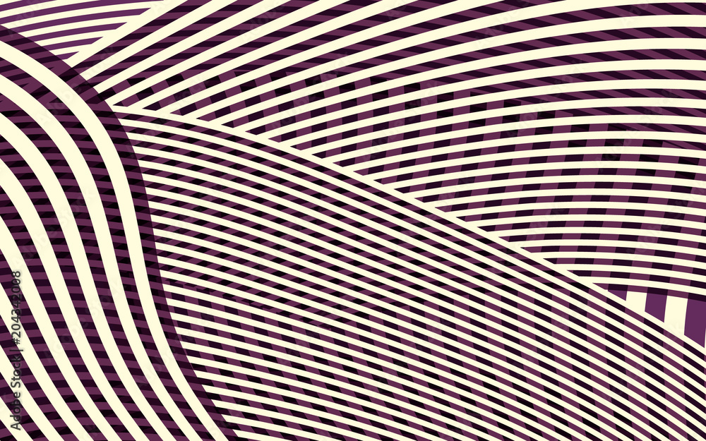 Abstract Curve Stripe Pattern Abstract Curve Stripe Pattern