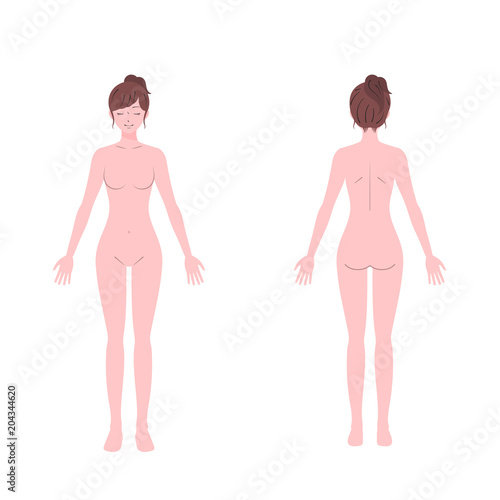 女性　ヌード　全身