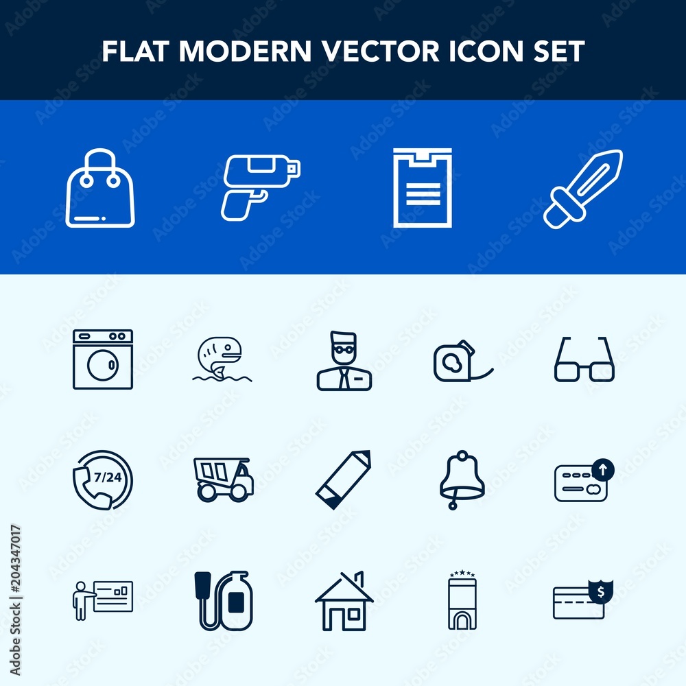 Modern, simple vector icon set with vehicle, help, package, knight, weapon, buy, account, user, washer, web, sale, pen, eye, eyeglasses, dump, medieval, food, electrical, sword, call, fish, tape icons Modern, simple vector icon set with vehicle, help, package, knight, weapon, buy, account, user, washer, web, sale, pen, eye, eyeglasses, dump, medieval, food, electrical, sword, call, fish, tape icons