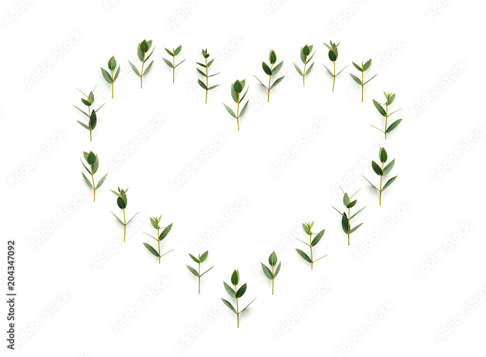 Green Leaves In The Shape Of A Heart Green Leaves In The Shape Of A Heart