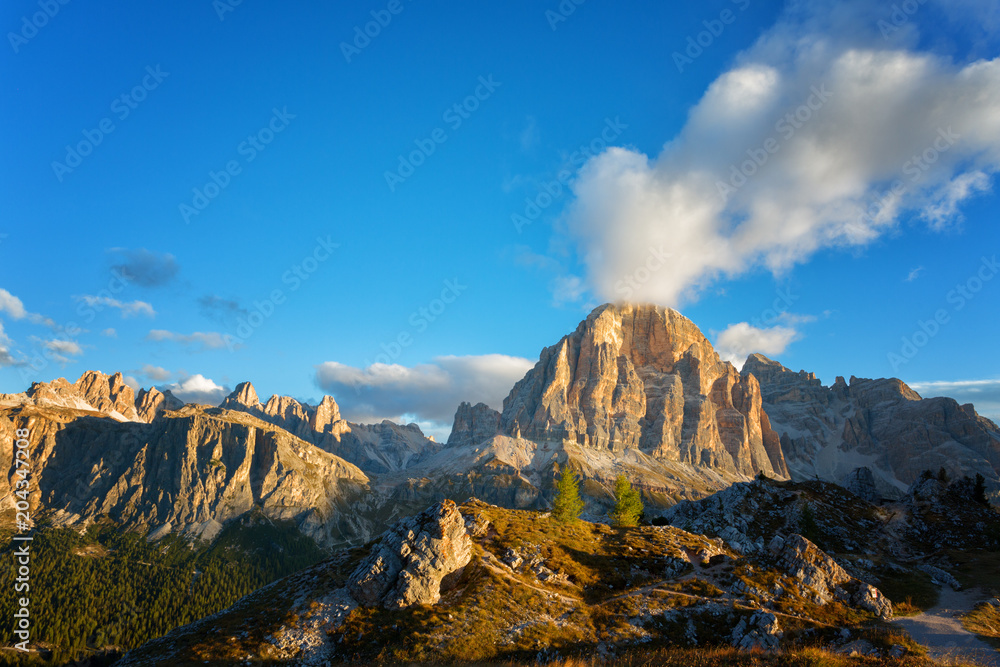 Mountain Cinque Torri (The Five Pillars) , Dolomites, Italy