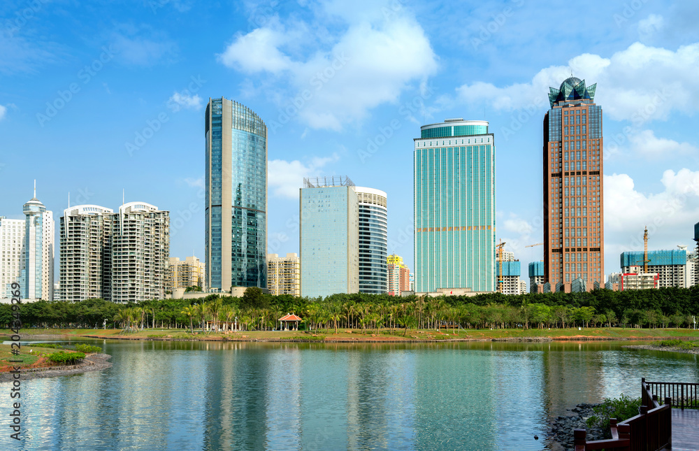 Skyscrapers in Hainan Island, China