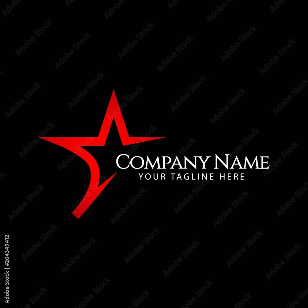Obraz premium Star Company Logo Vector Template Design Illustration