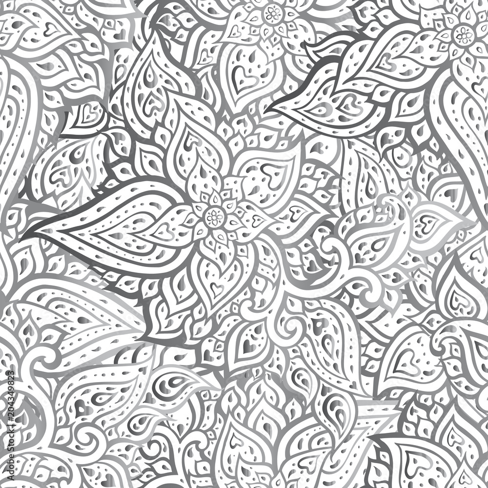 Paisley background. Hand Drawn ornament. Vector illustration Paisley background. Hand Drawn ornament. Vector illustration
