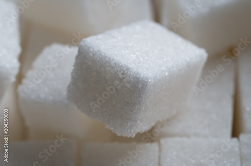 Close up macro view of sugar