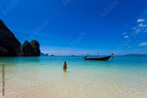 Tourist on Phra Nang Krabi