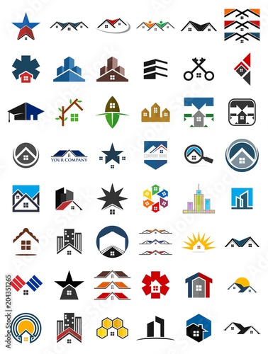 home logo. roof icon. building symbol. vector eps 08.