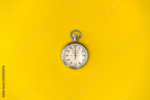 Top view of vintage stopwatch Vintage stopwatch
