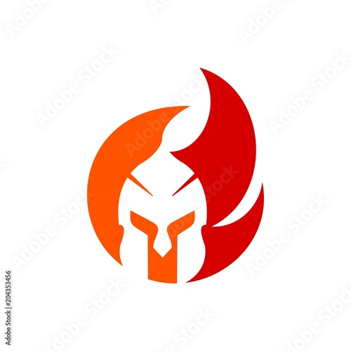 Helmet of Knight logo. Armor icon. Warrior symbol. Vector eps 08.