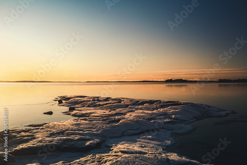 Lake at sunset