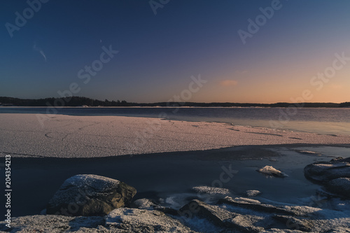 Lake at winter time