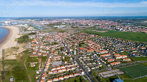 Photographie aérienne de Blériot-Plage, à Calais