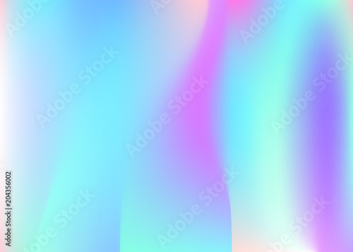 Gradient mesh abstract background. Spectrum holographic backdrop with gradient mesh. 90s, 80s retro style. Pearlescent graphic template for banner, flyer, cover design, mobile interface, web app.