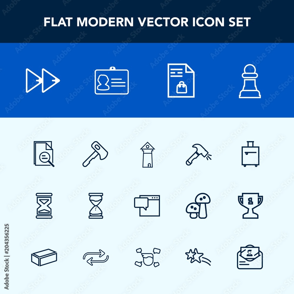 Modern, simple vector icon set with shovel, chess, equipment, strategy, europe, bubble, music, player, message, hour, tool, timer, axe, chat, screwdriver, hammer, construction, identification icons Modern, simple vector icon set with shovel, chess, equipment, strategy, europe, bubble, music, player, message, hour, tool, timer, axe, chat, screwdriver, hammer, construction, identification icons