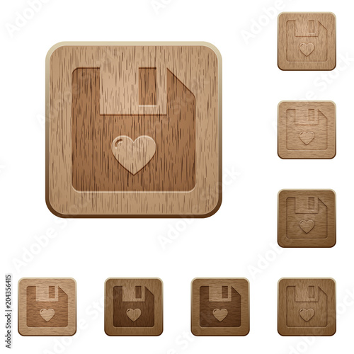 Favorite file wooden buttons