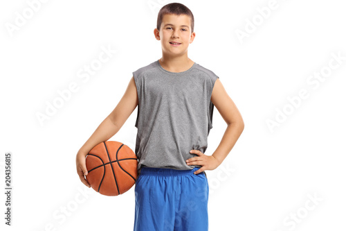 Boy with a basketball