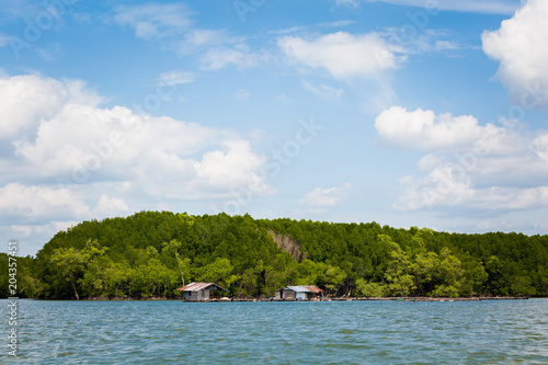 Huts on Pak Nam river