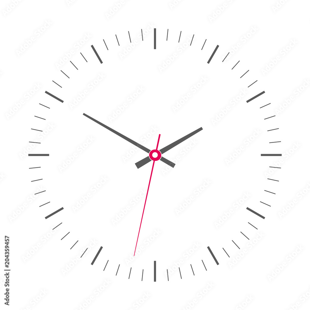 Clock with arrows no numbers isolated on a white background. Vector illustration EPS 10. Clock with arrows no numbers isolated on a white background. Vector illustration EPS 10.