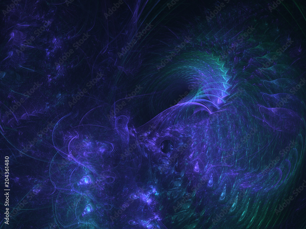 Abstract blue fractal ornaments background Abstract blue fractal ornaments background