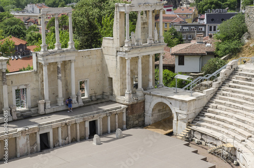 The ancient Roman theater in Plovdiv, Bulgaria