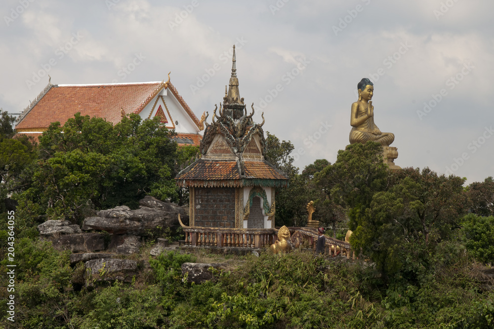 Bokor National Park Cambodia, landscape of Wat Sampov Pram