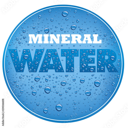 mineral water design with fresh water drops