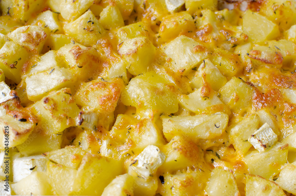 Background of baked potatoes Background of baked potatoes