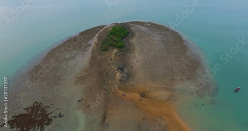 coral reef near by the beach around Koh Hea island at Ao Kung earia in Phuket. during low tide we can see a lot of coral reef around the island photo