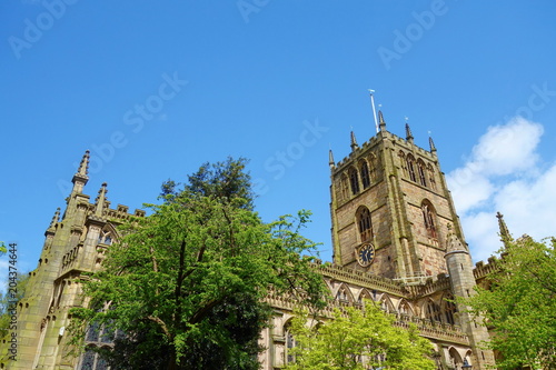 Typical British church in Nottingham, Northern England, United Kingdom