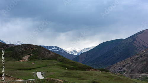 Road in a mountainous area