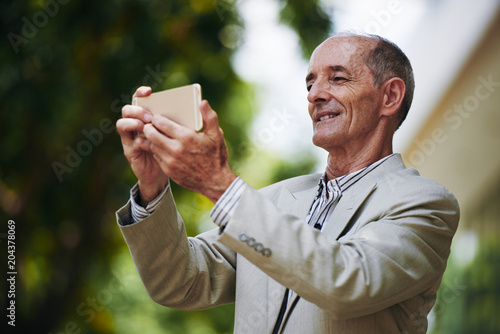 Posing for selfie photo