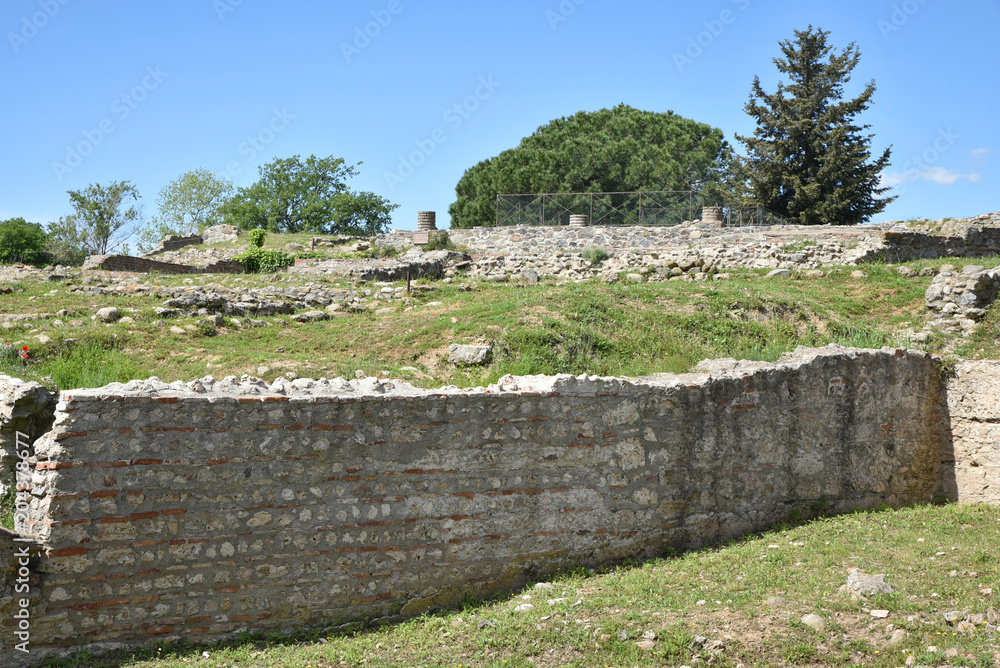 Ruines du site antique romain d'Aléria en Corse