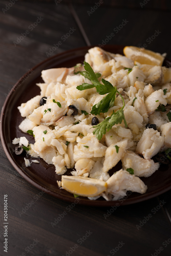 cod with salad - Italian cuisine cod with salad - Italian cuisine