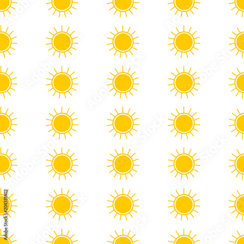 Seamless pattern from the yellow sun. Colorful background.