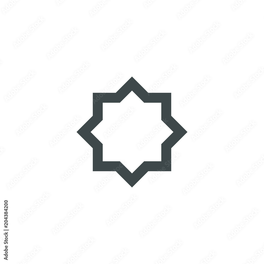 Grey Islamic Ornament Icon