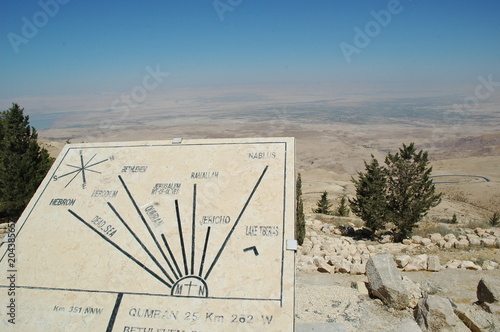 Mappa su Monte Nebo, Giordania photo