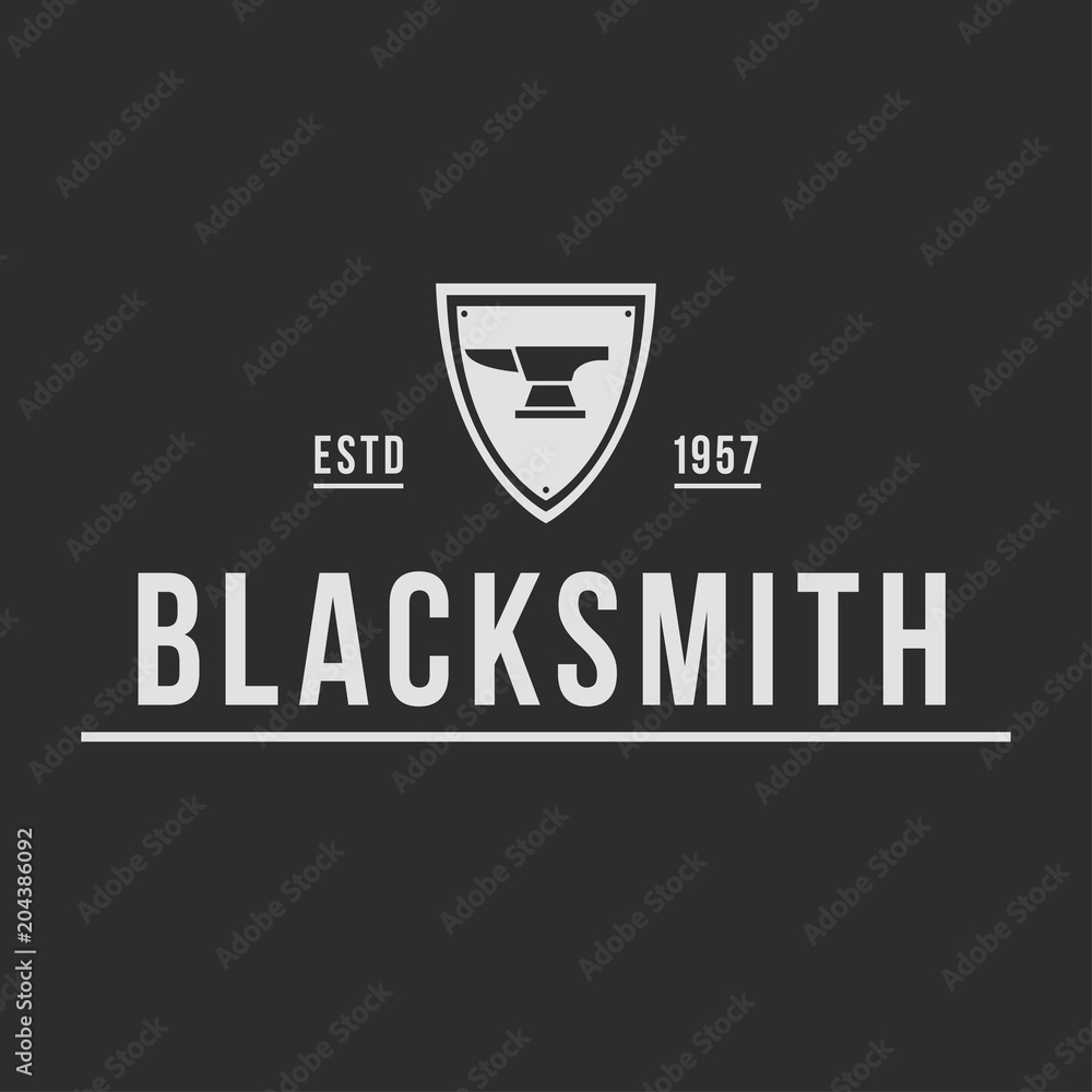Blacksmith smith union shoer anvil logo set. Smith allince logos. Heavy industry. Blacksmith smith union shoer anvil logo set. Smith allince logos. Heavy industry.