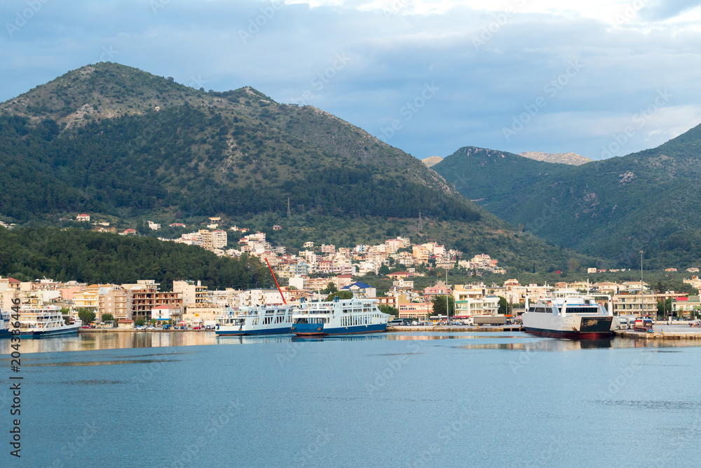 igoumenitsa city and harbor greece