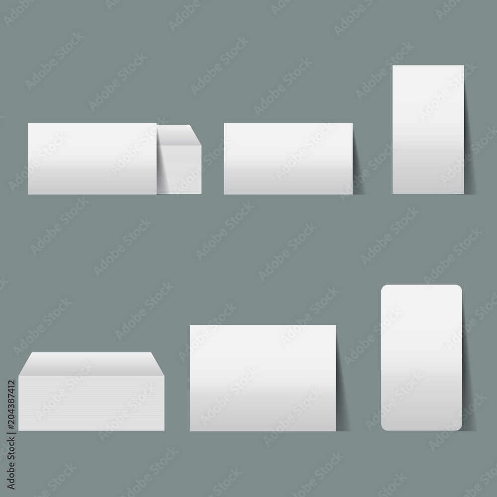 Vector Blank vector business cards mock up template. Pile of cards and one flat, for your design, branding etc. Vector Blank vector business cards mock up template. Pile of cards and one flat, for your design, branding etc.