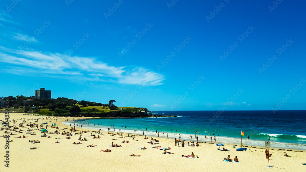 Beautiful sunny day on Coogee Beach, Eastern Beaches, Sydney, New South Wales, Australia