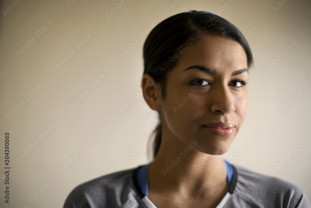 Portrait of a mixed-race young woman. Portrait of a mixed-race young woman.
