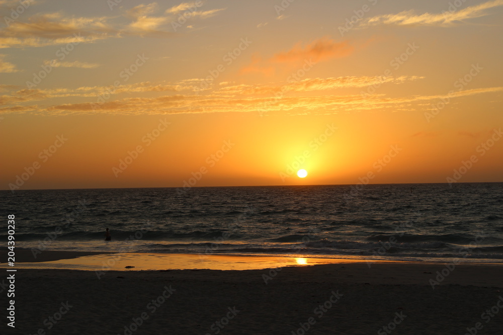 SUNSET ON MULALOO  BEACH SOUTHERN AUSTRALIA